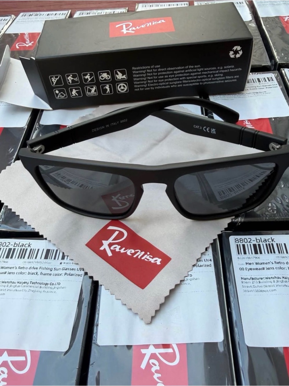 Lot of (29) New Ravenisa 8802 polarized sunglasses